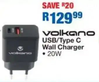 OK Furniture Volkano USB/ Type C Wall Charger offer