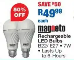 OK Furniture Magneto Rechargeable LED Bulbs offer