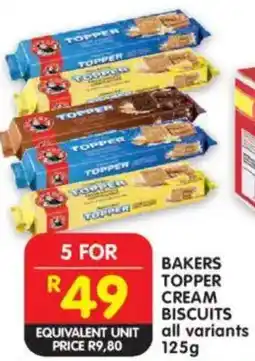 Shoprite Bakers topper cream biscuits all variants offer