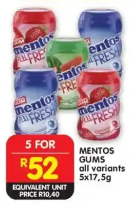 Shoprite Mentos gums all variants offer