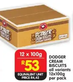 Shoprite Dodger cream biscuits all variants offer