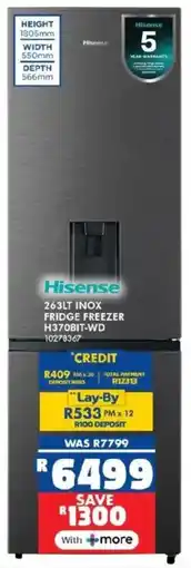 Russells Hisense inox fridge freezer offer