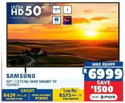 Russells Samsung 50" 127cm uhd smart tv offer