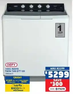 Russells Defy white twin tub offer