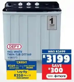 Russells Defy white twin tub offer