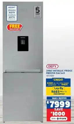 Russells Defy metallic fridge freezer offer