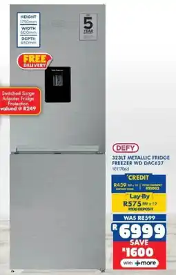 Russells Defy metallic fridge freezer offer