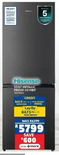 Russells Hisense metallic fridge offer