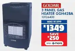 Russells Goldair 3 panel gas heater offer