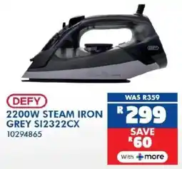 Russells Defy 2200w steam iron grey offer