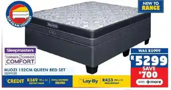 Russells Sleepmasters mjozi 152cm queen bed set offer