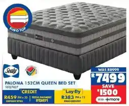 Russells Sealy paloma 152cm queen bed set offer