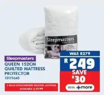 Russells Sleepmasters queen 152cm quilted mattress protector offer