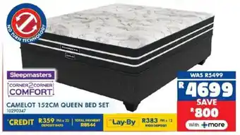 Russells Sleepmasters camelot 152cm queen bed set offer