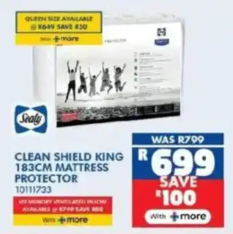 Russells Sealy clean shield king 183cm mattress protector offer