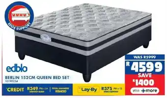 Russells Edblo berlin 152cm queen bed set offer