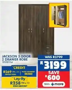 Russells Jackson 3 door 2 drawer robe offer
