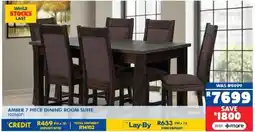 Russells Amber 7 piece dining room suite offer