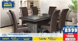 Russells Luna 7 piece dining room suite offer