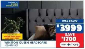 Russells Winston queen headboard offer
