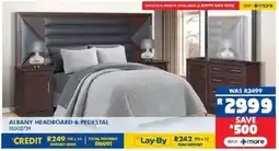Russells Albany headboard & pedestal offer