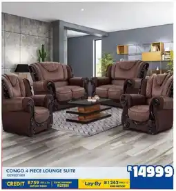 Russells Congo 4 piece lounge suite offer