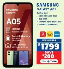 Russells Samsung Galaxy A05 offer