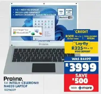 Russells Proline 14 intel celeron n4020 laptop offer