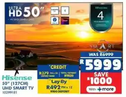 Russells Hisense 50" 127cm UHD Smart TV offer
