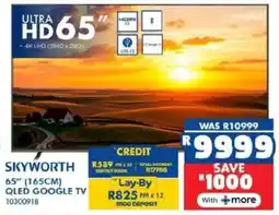Russells SKYWORTH 65" 165cm QLED Google TV offer