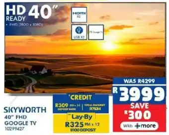 Russells SKYWORTH 40" FHD Google TV offer