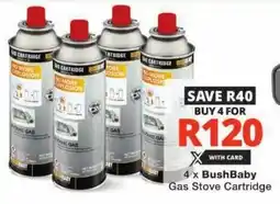Checkers BushBaby Gas Stove Cartridge offer