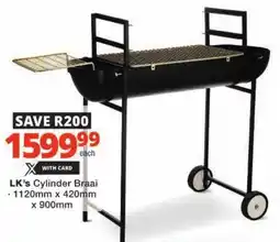 Checkers LK's Cylinder Braai offer