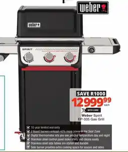 Checkers Weber Spirit EP-335 Gas Grill offer