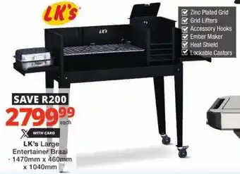Checkers LK's Large Entertainer Braai offer