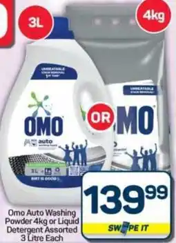 Pick n Pay Hypermarket Omo Auto Washing Powder or Liquid Detergent Assorted offer