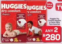 Pick n Pay Hypermarket Huggies Dry Comfort Nappies or Pants Value Pack Assorted offer