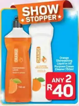 Pick n Pay Hypermarket Orange Dishwashing Liquid or All Purpose Cream Cleaner offer