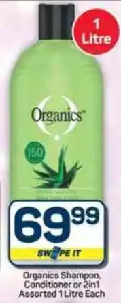 Pick n Pay Hypermarket Organics Shampoo, Conditioner or 2in1 Assorted offer