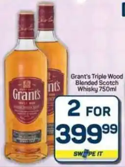 Pick n Pay Hypermarket Grant's Triple Wood Blended Scotch Whisky offer
