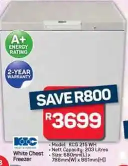 Pick n Pay Hypermarket KIC White Chest Freezer offer