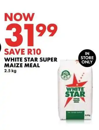 Woolworths WHITE STAR SUPER MAIZE MEAL offer