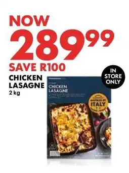 Woolworths CHICKEN LASAGNE offer
