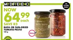 Woolworths Basil or Sun-Dried Tomato Pesto offer
