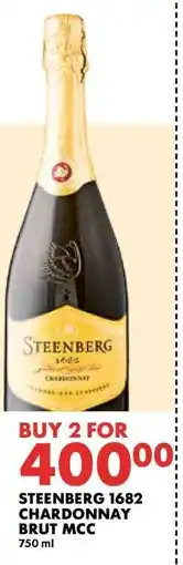 Woolworths STEENBERG 1682 CHARDONNAY BRUT MCC offer