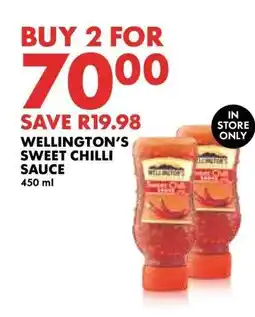 Woolworths Wellington's Sweet Chilli Sauce offer