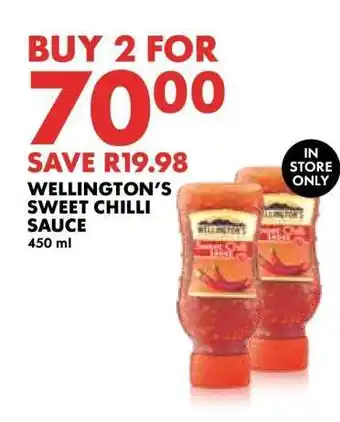 Woolworths Wellington's Sweet Chilli Sauce offer