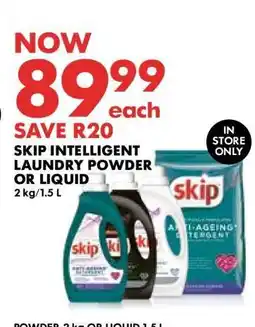 Woolworths Skip Intelligent Laundry Powder or Liquid offer