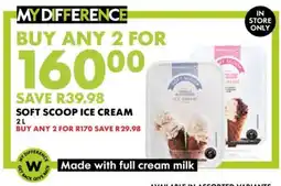 Woolworths Soft Scoop Ice Cream offer