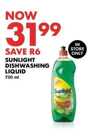 Woolworths Sunlight Dishwashing Liquid offer